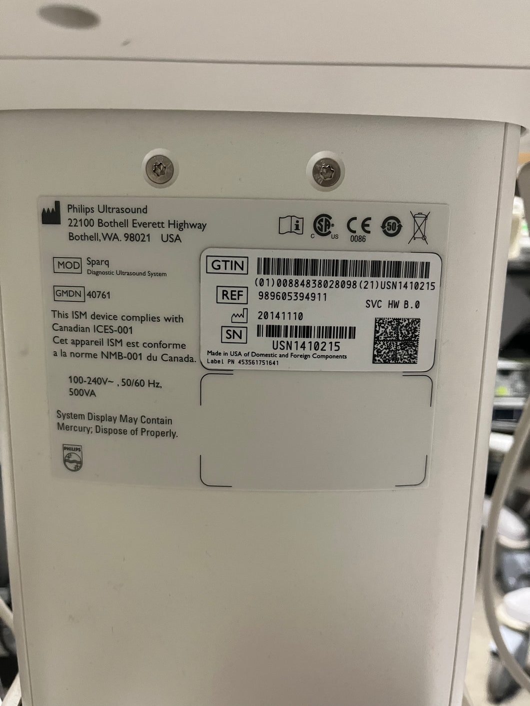 Philips Sparq Ultrasound